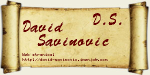 David Savinović vizit kartica